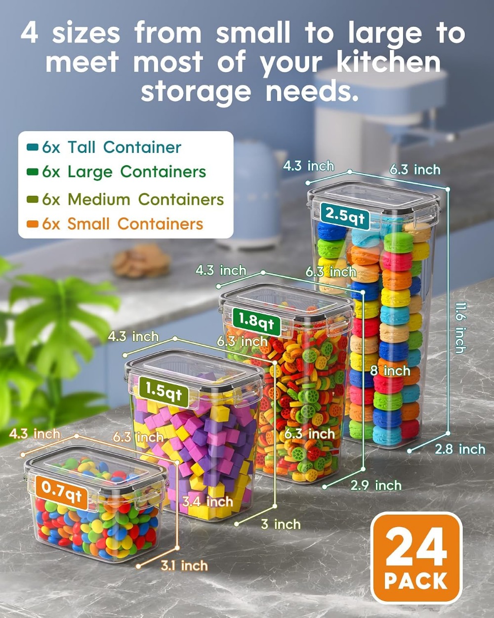 24 PCS Wadah Penyimpanan Makan - Food Storage Labels ulasan dan harga
