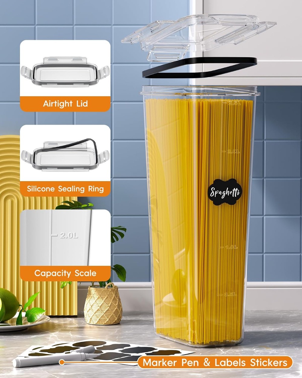 24 PCS Wadah Penyimpanan Makan - Food Storage Labels ulasan dan harga