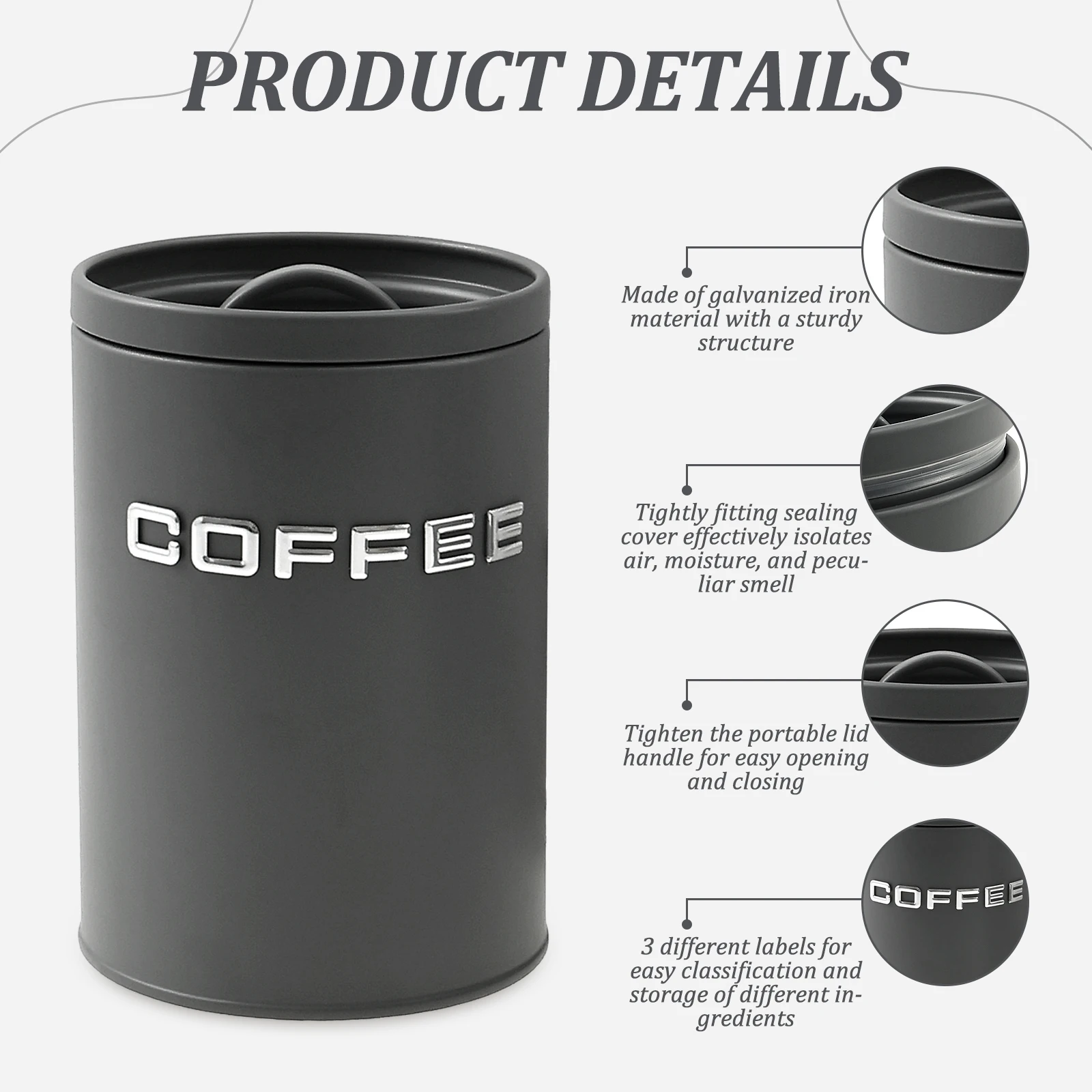 3 Pcs Stoples Logam Bulat untu - Food Storage Metal Box ulasan dan harga