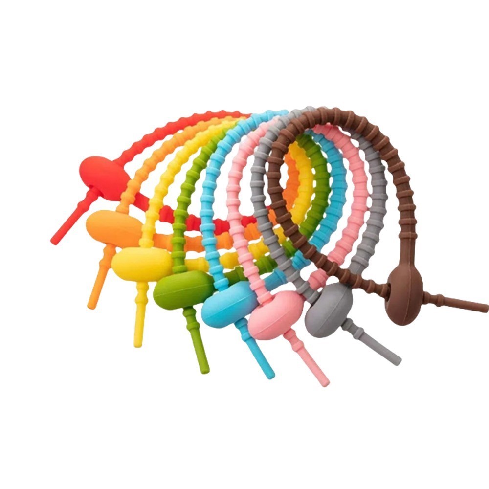 10Pcs Pengatur Kabel Silikon B - Food Storage Organizer ulasan dan harga
