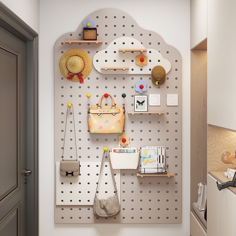 Rak Dinding Kayu Berlubang Dek - Food Storage Organizer ulasan dan harga