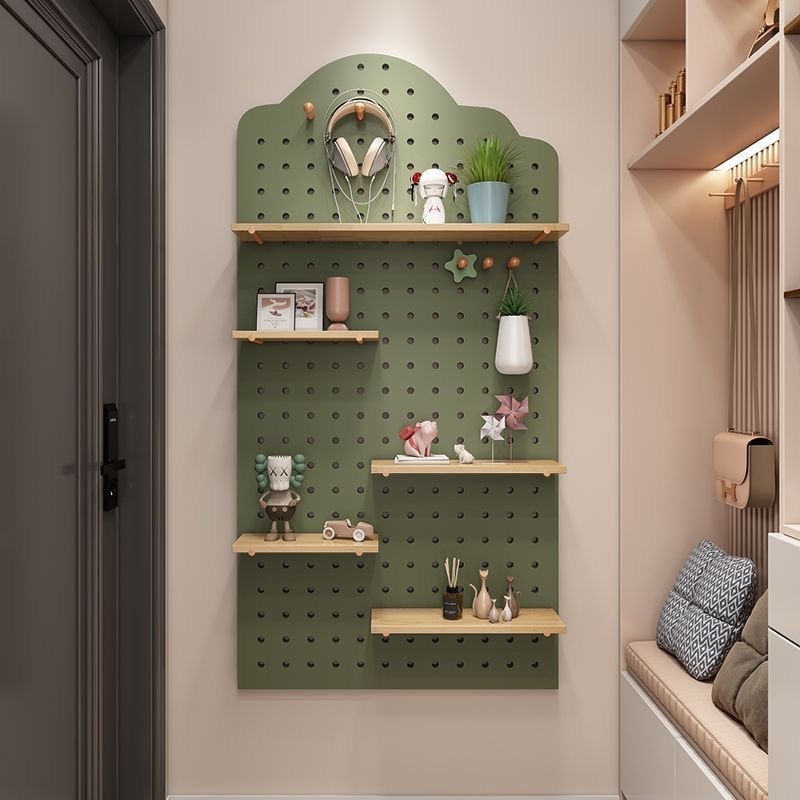 Rak Dinding Kayu Berlubang Dek - Food Storage Organizer ulasan dan harga