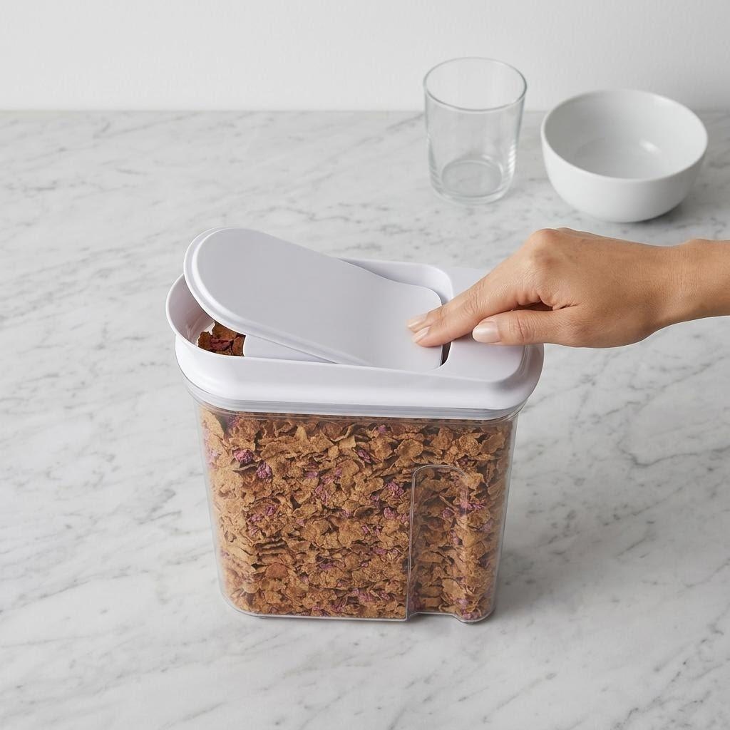 Wadah Penyimpanan Makanan Keda - Airtight Cereal Jar ulasan dan harga