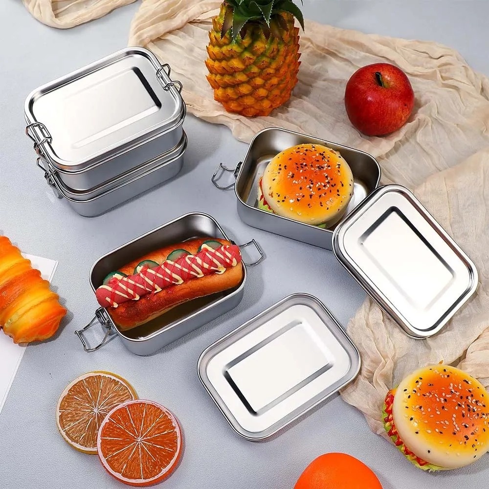 Kotak Bento Baja Tahan Karat K - Food Storage Metal Box ulasan dan harga